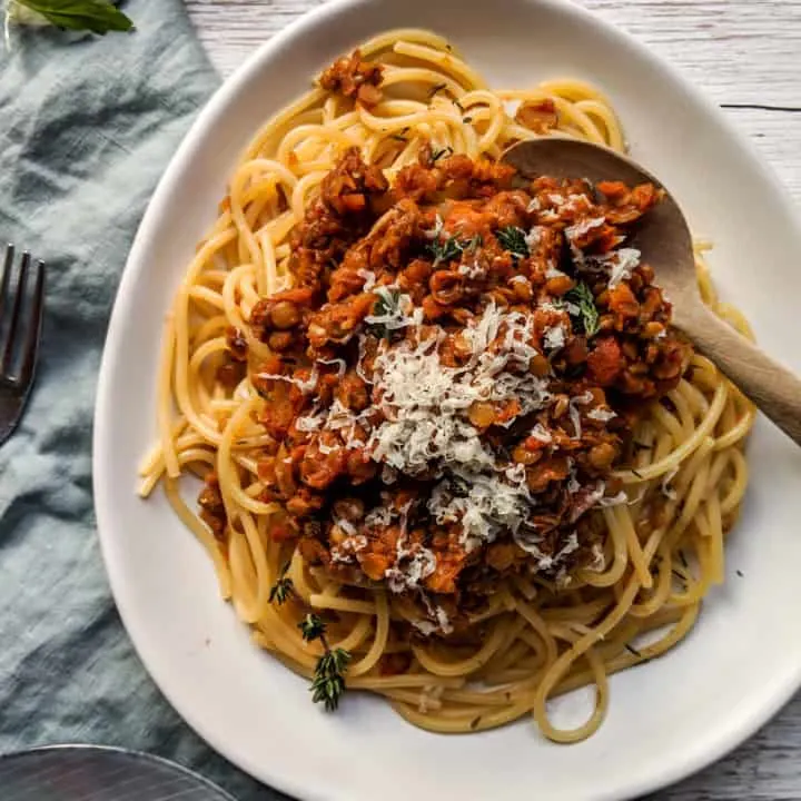 Red Lentil Bolognese