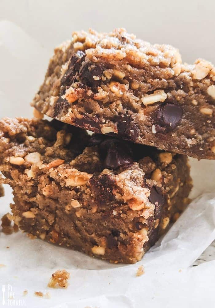 vegan peanut butter blondies