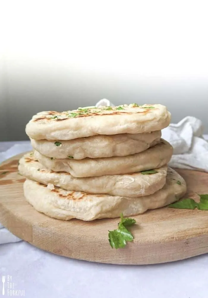 Stack of vegan flatbread