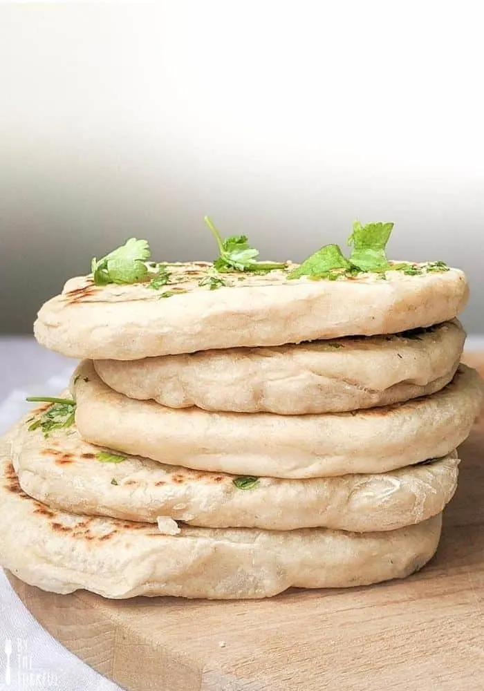 Stack of easy dairy-free flatbreads