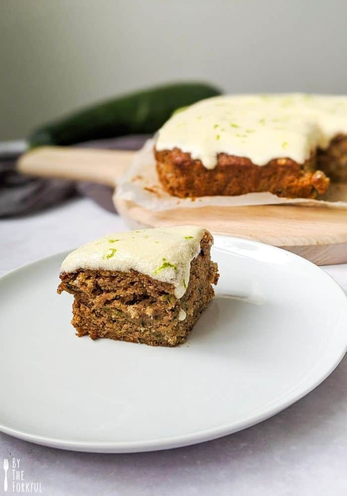 Vegan courgette and lime cake