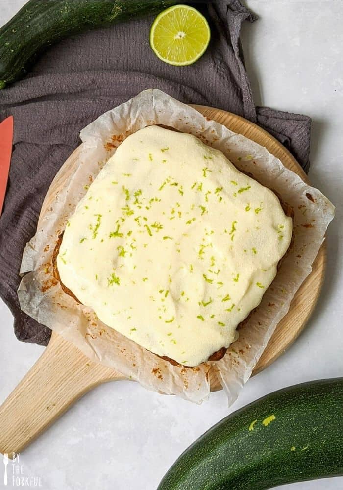 Vegan courgette and lime cake