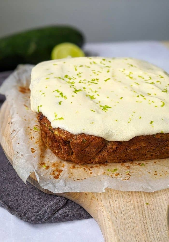 vegan courgette and lime cake