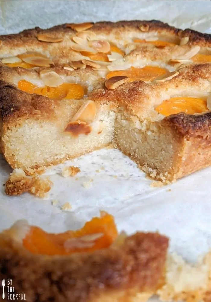 vegan apricot and almond cake