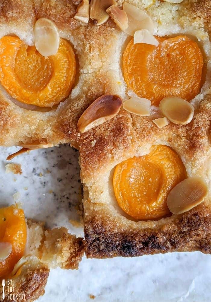 vegan apricot and almond cake