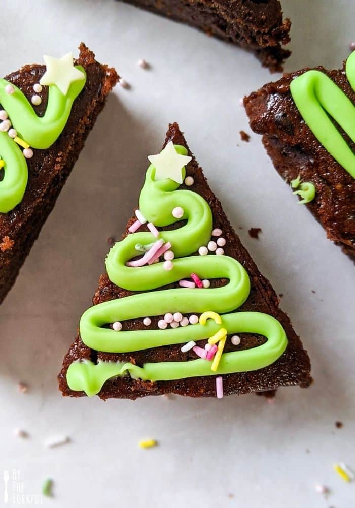 Christmas tree brownie