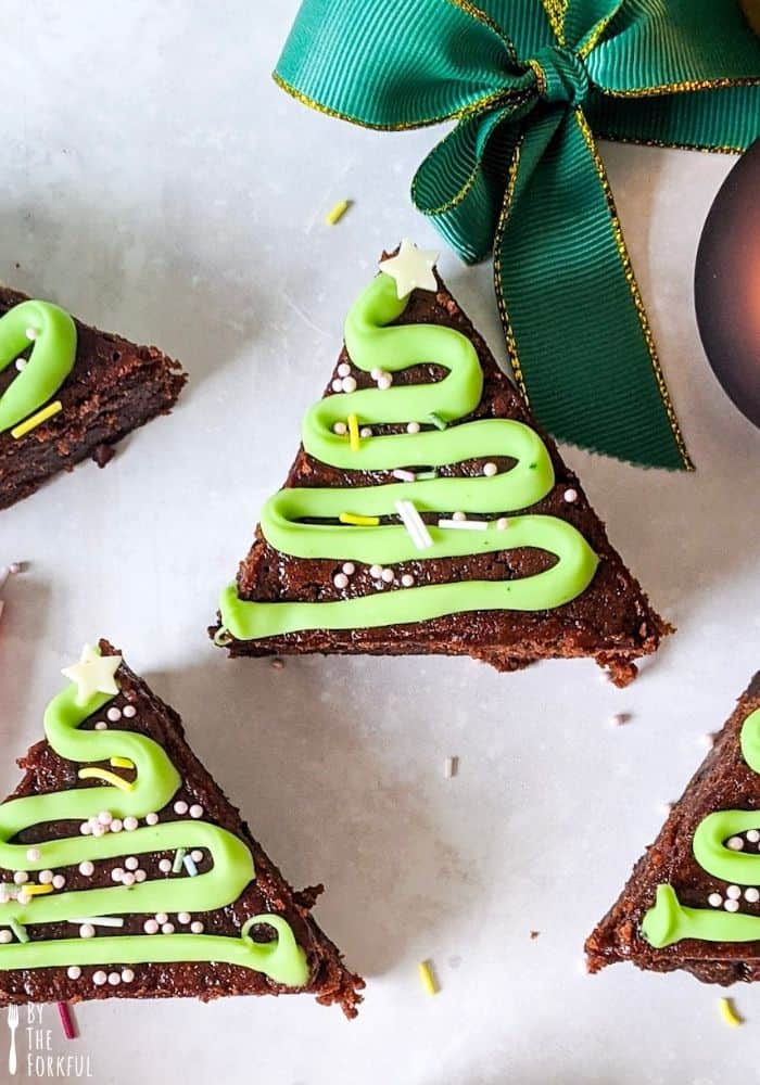vegan christmas brownies