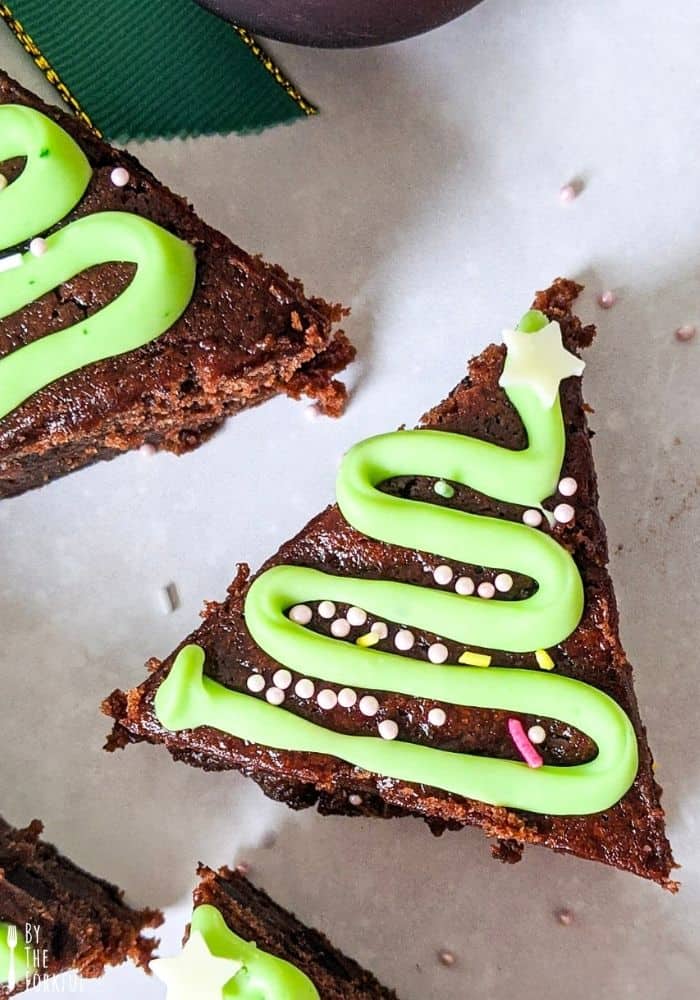 vegan christmas brownies