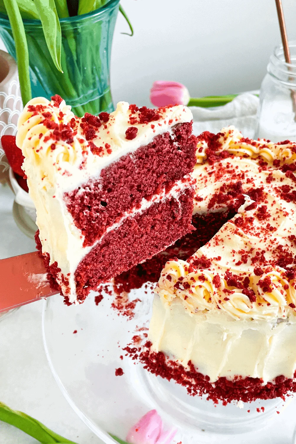 Vegan Red Velvet Cake - By The Forkful