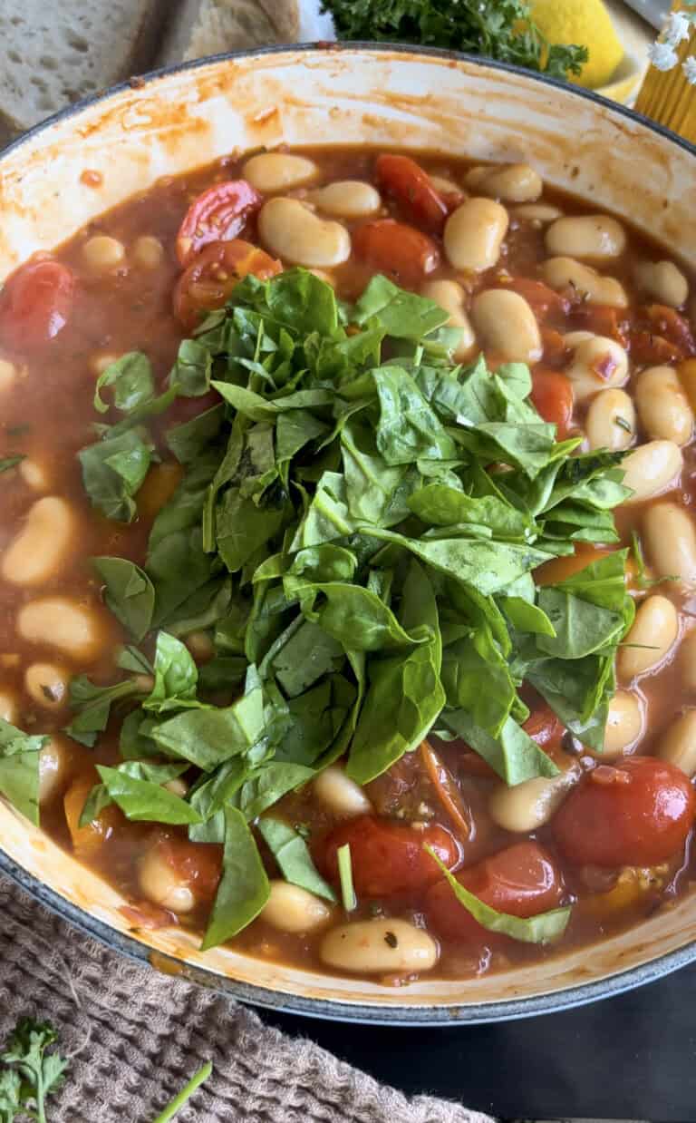 One-Pot Butter Bean Stew - By The Forkful