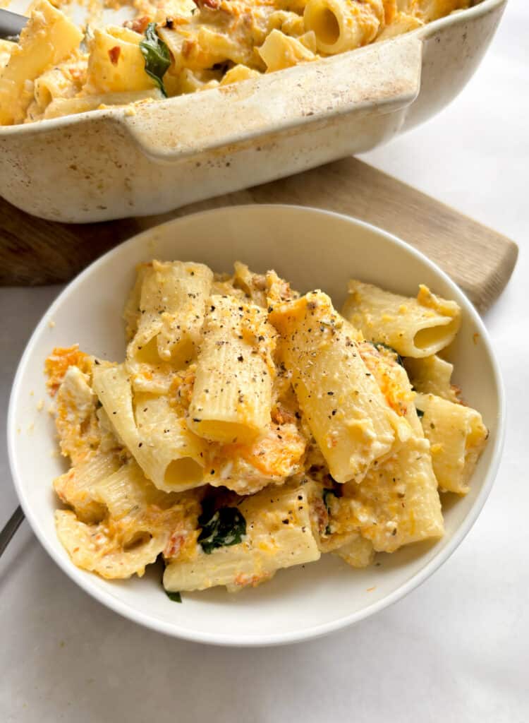 baked feta pasta with butternut squash
