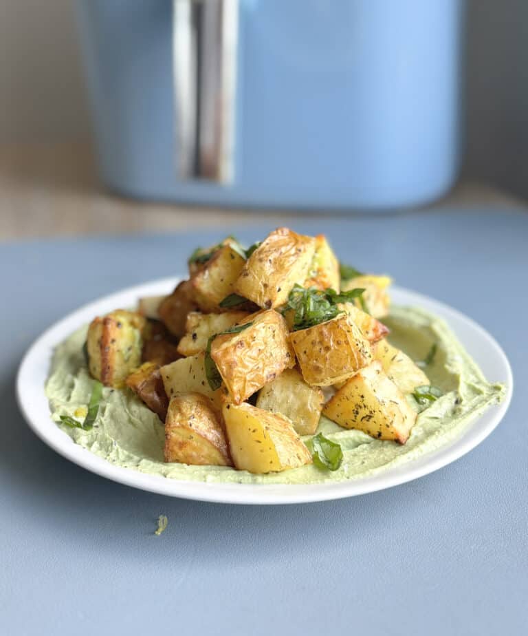 Herby Tofu Dip with Air Fryer Potatoes 