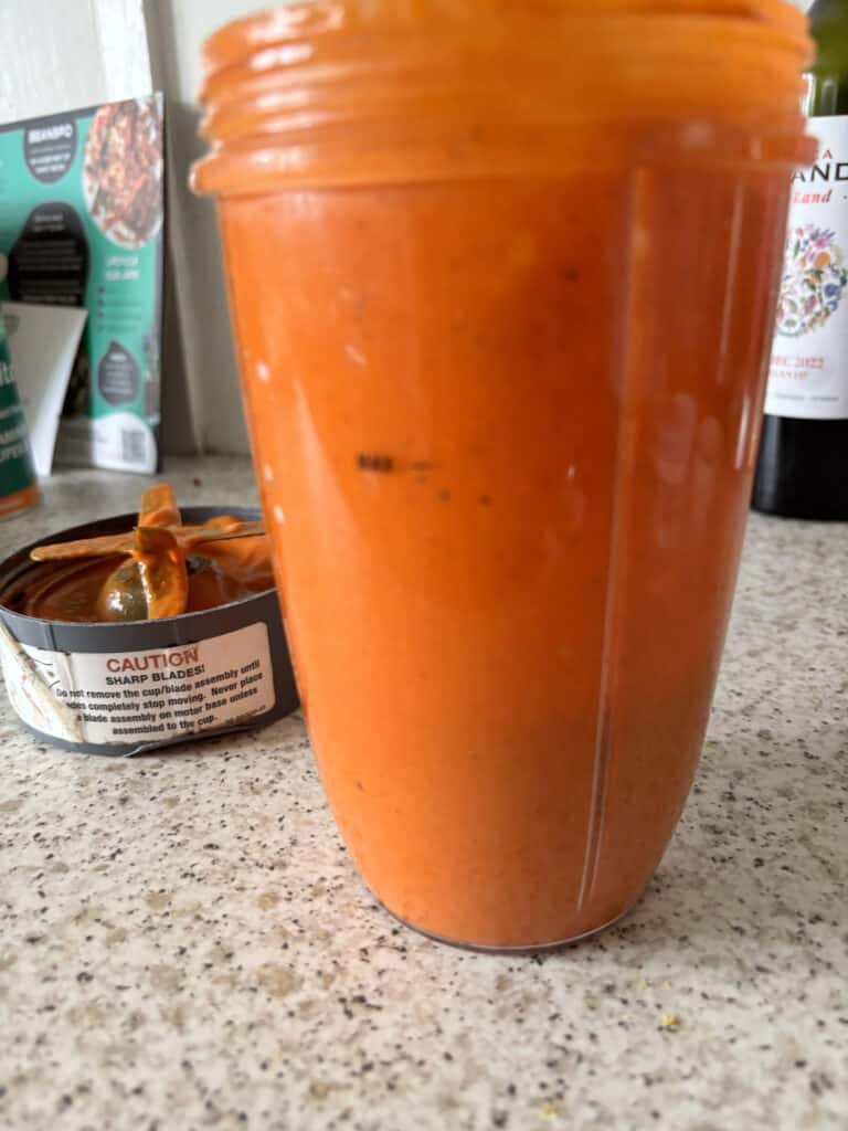 the blended roasted red pepper pasta sauce