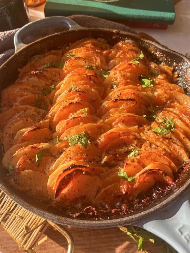 sweet potato and butternut squash gratin