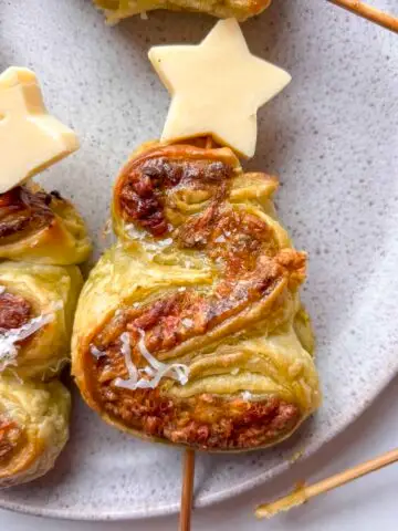 christmas pesto pastry trees