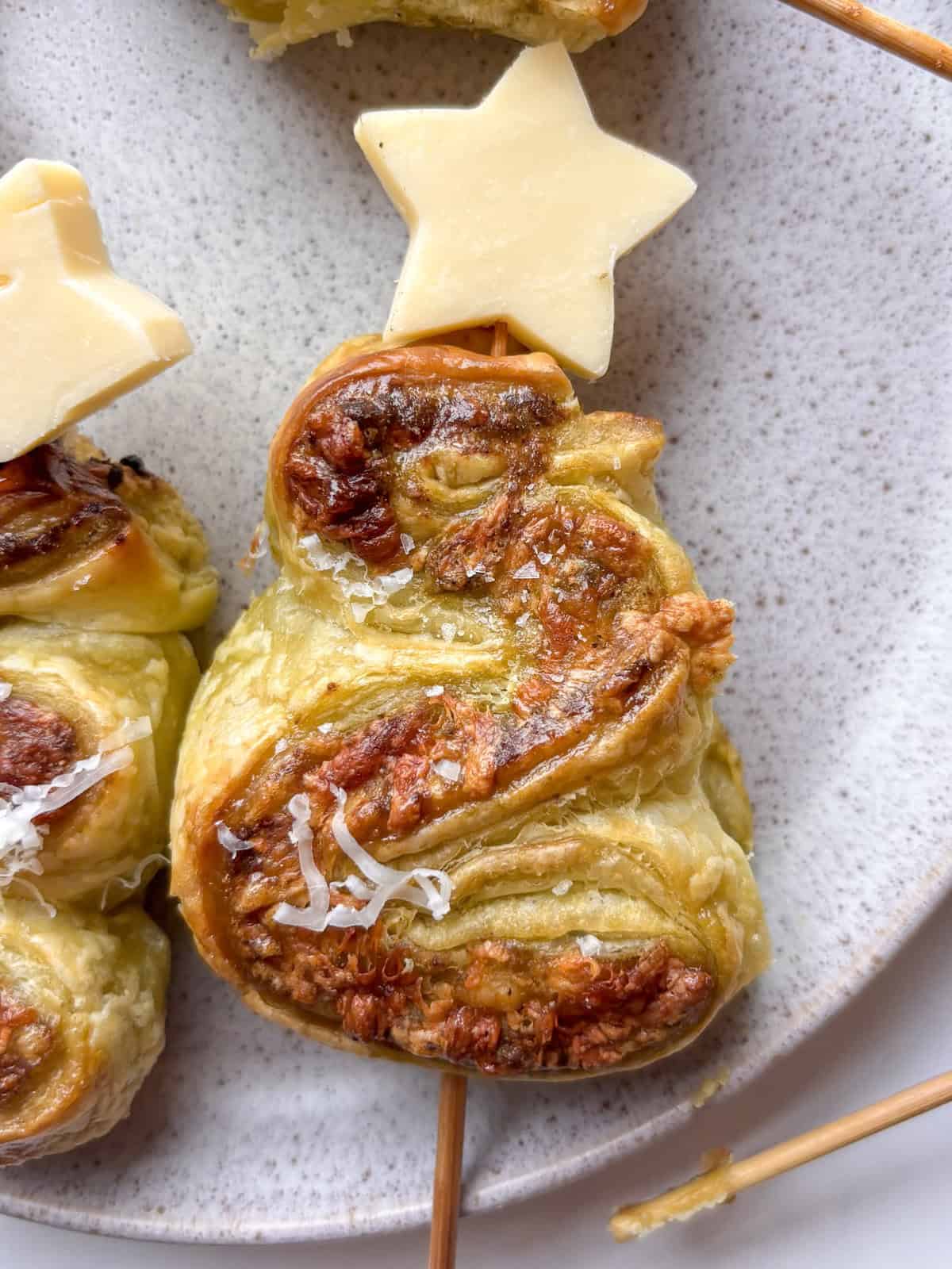 christmas pesto pastry trees