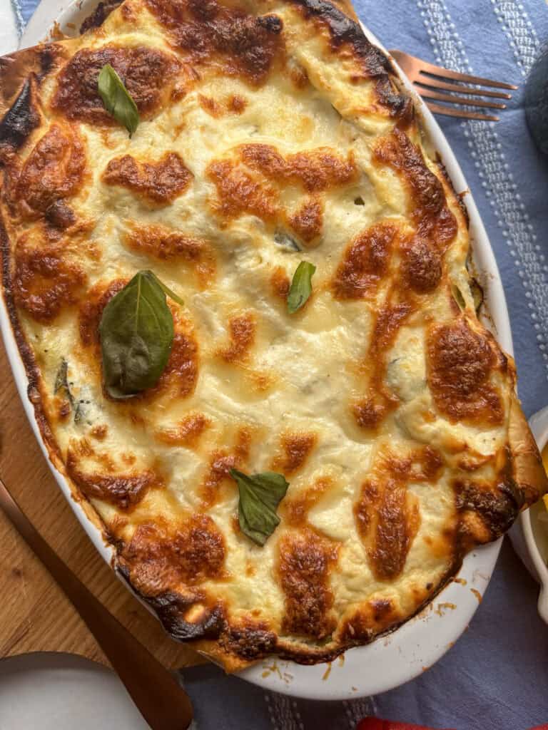 Zucchini Lasagna (with Pesto, Ricotta & Mozzarella)
