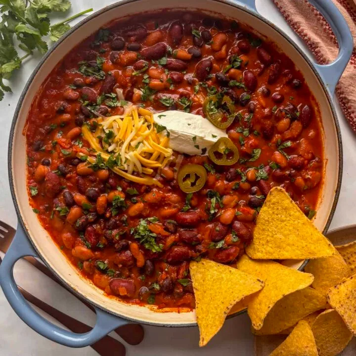Three Bean Chili Recipe - By The Forkful