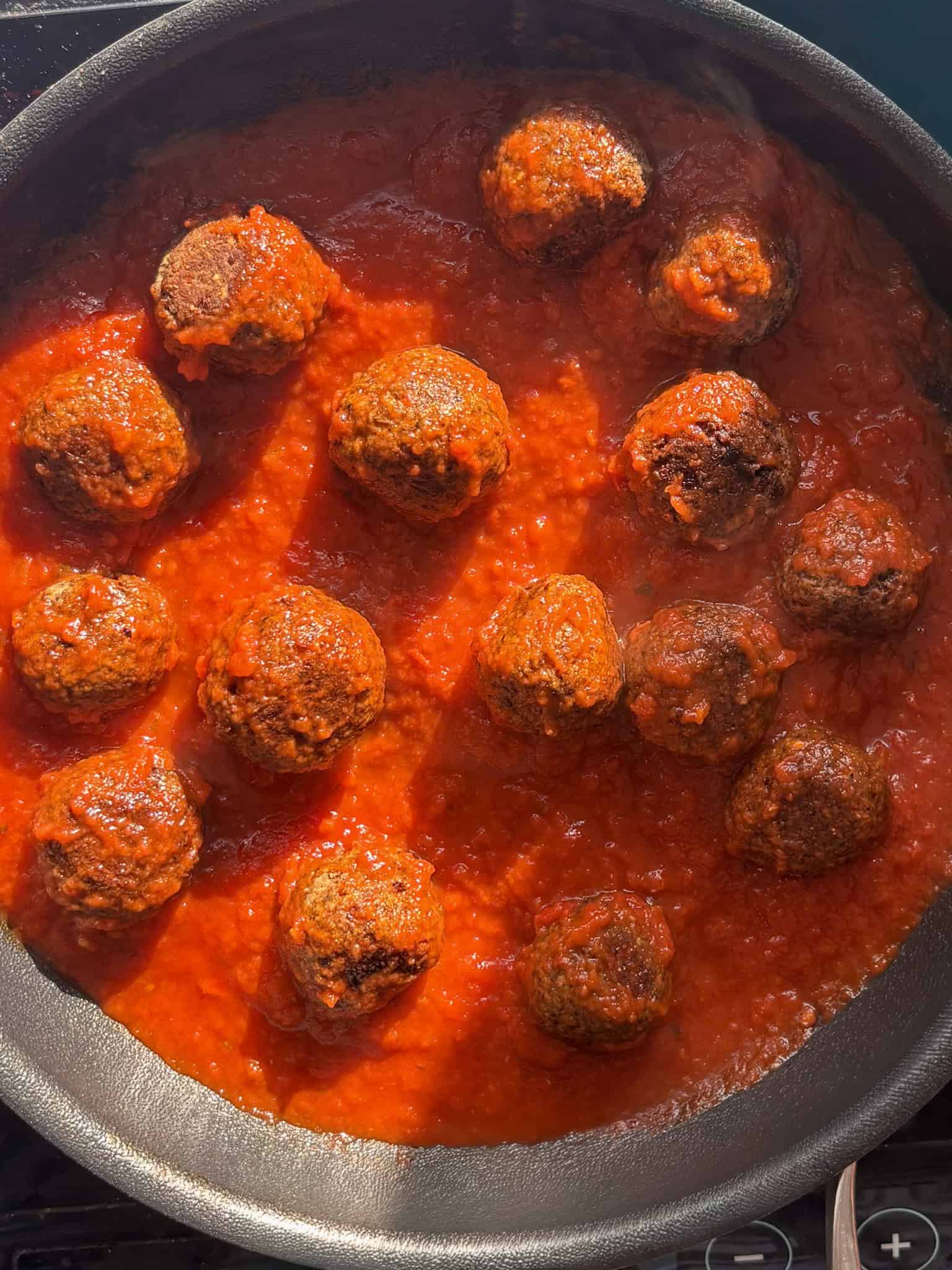 lentil meatballs in a tomato sauce