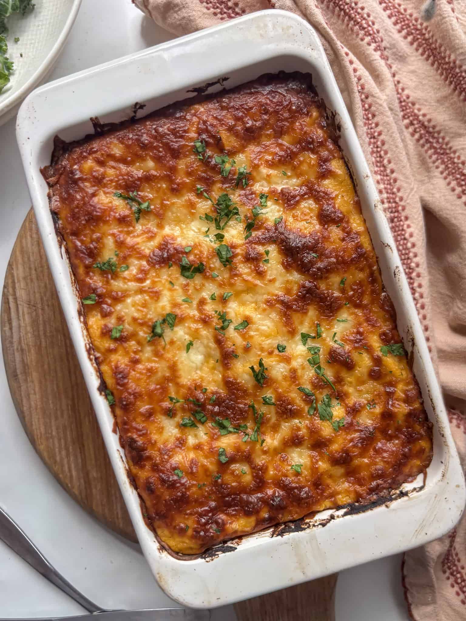 butternut squash and spinach lasagne